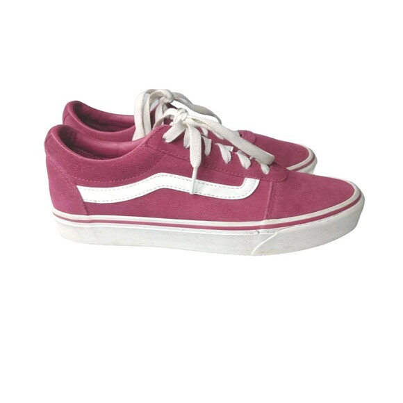 Vans Old Skool Shoes Women Size 9 Maroon Red Suede Sneakers - Picture 3 of 8